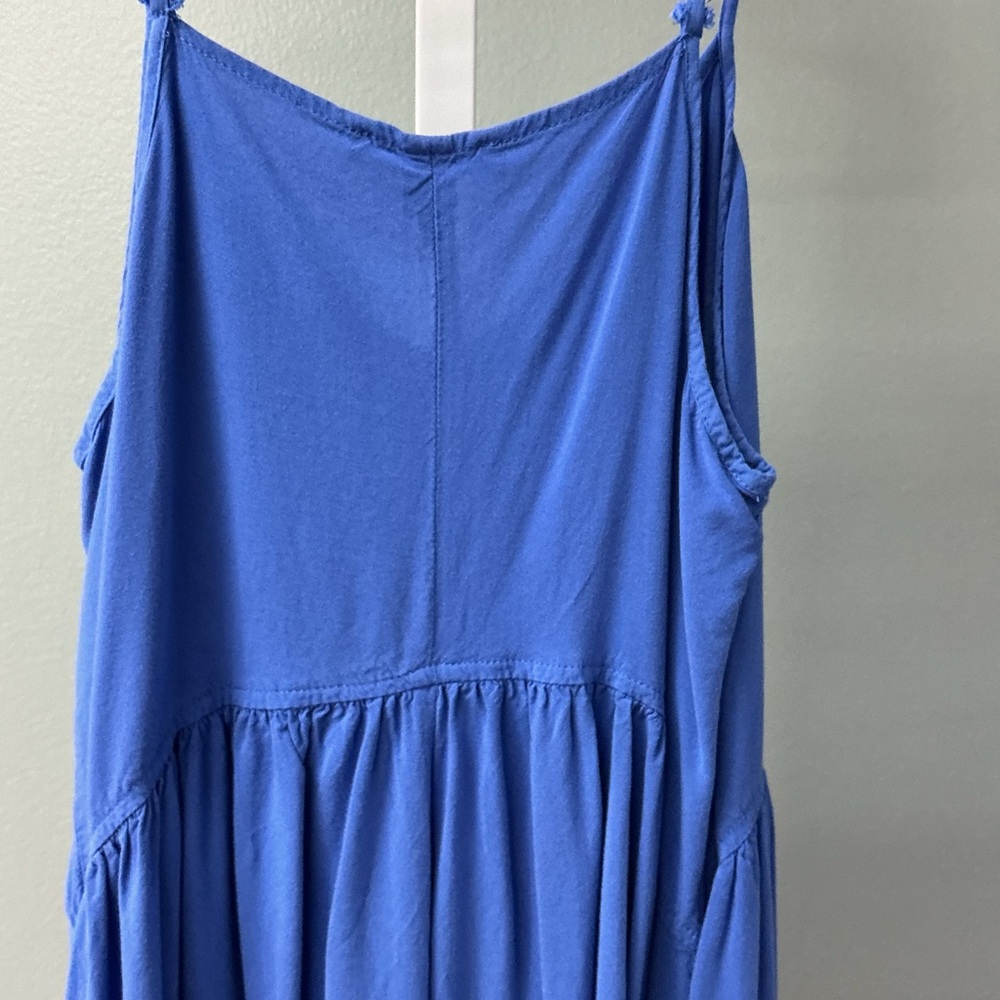 Express Y2K Blue Sleeveless mini Dress Retro Vintage Resort Wear Beach wear - Picture 5 of 6